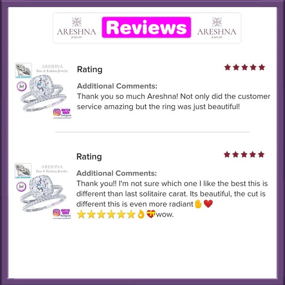 5 Carat Cushion Cut Lab Created Diamond Engagement Ring Bridal Wedding Ring Set - Picture 5 of 14